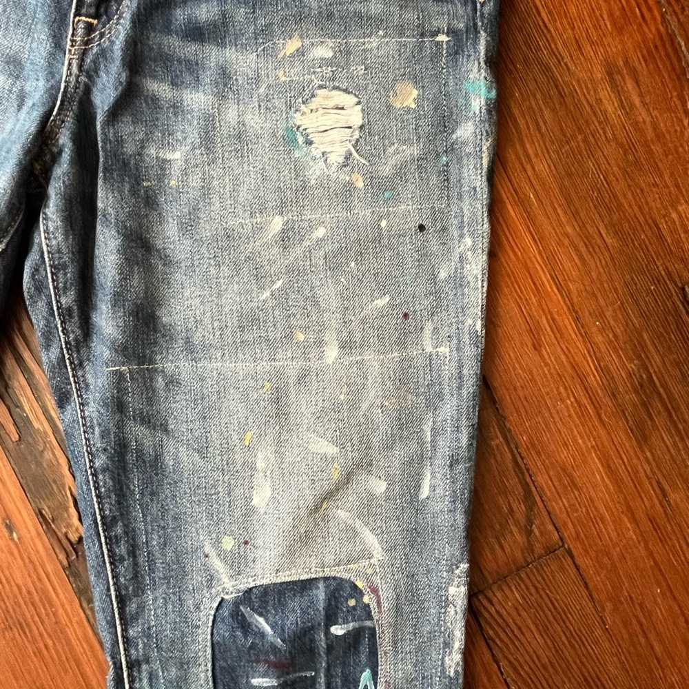 Polo by Ralph Lauren Distressed Gray Boyfriend Jeans - Picture 5 of 11